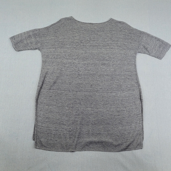 Eileen Fisher Womens Size Large 100% Linen Taupe Loose Knit Tunic Dolman Sleeve - Picture 7 of 10